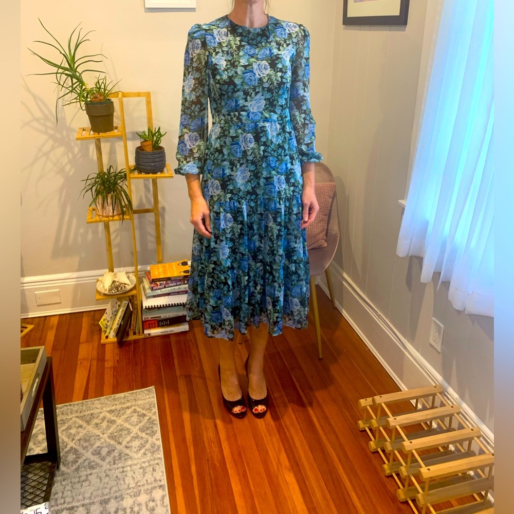 WAYF floral backless dress